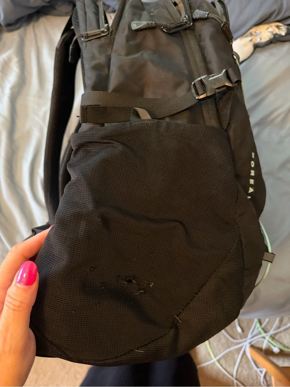 The North Face Borealis Laptop Backpack Black w/ Mint Green Bungee